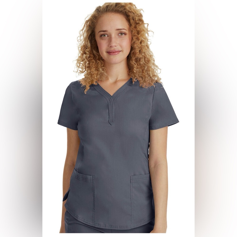 Healing Hands Women's Tori Yoga Pants, Jane Y Neck Shirt Set Charcoal Gray Med P - Picture 3 of 9